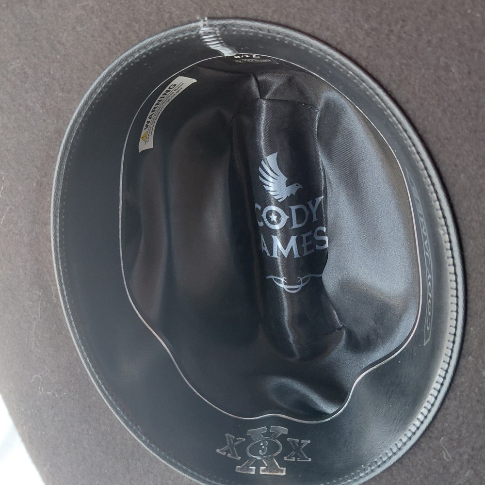 CODY JAMES 3X FELT Brown COWBOY HAT SIZE 7 1/8 - Picture 3 of 4
